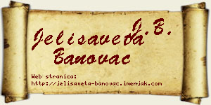 Jelisaveta Banovac vizit kartica